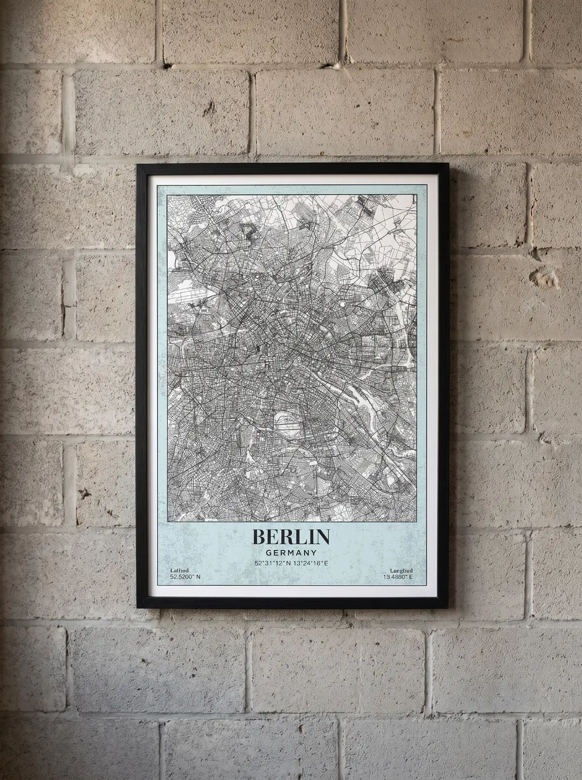 Póster mapa Berlin