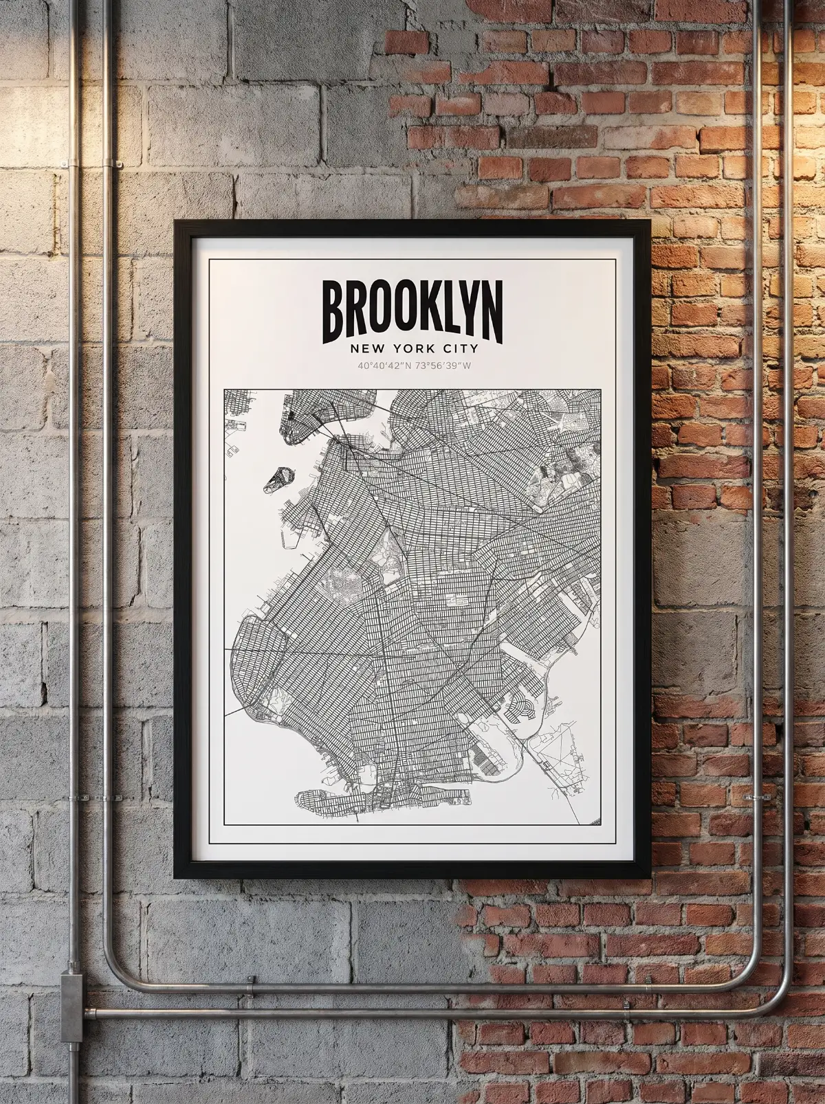 Póster mapa Brroklyn