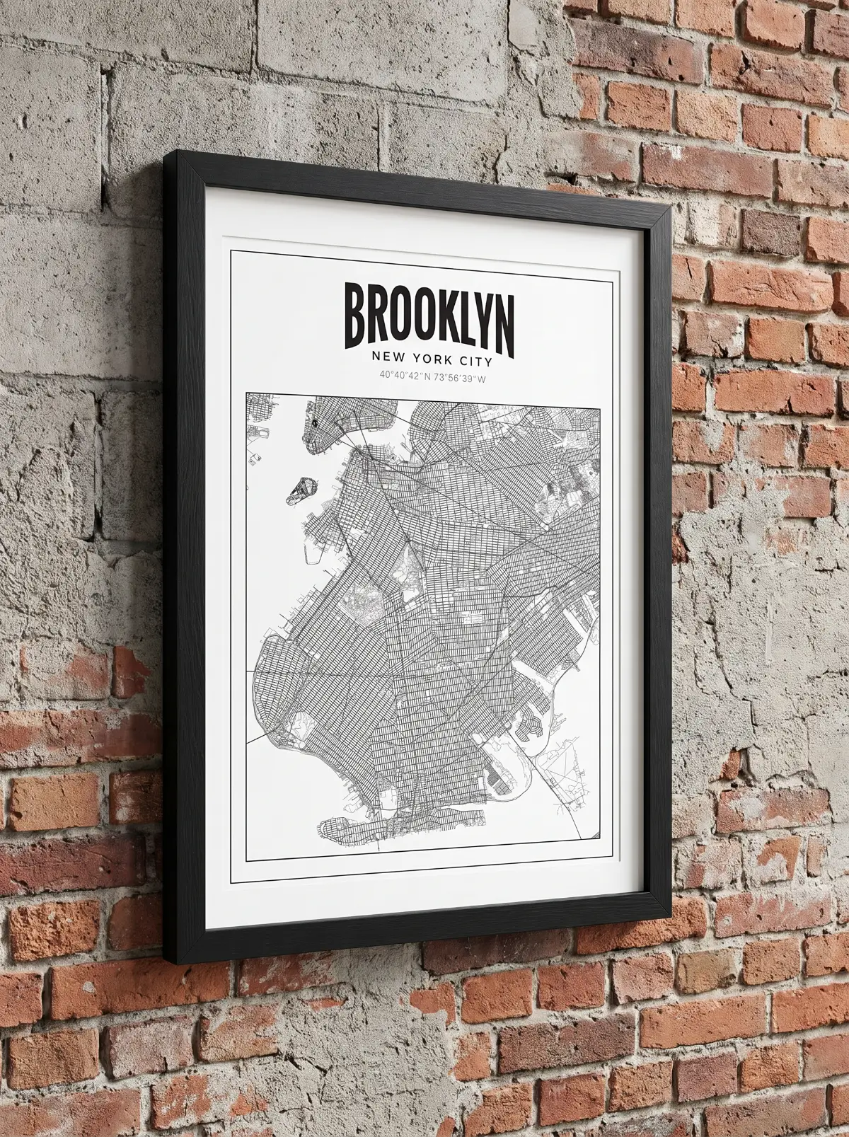 Póster mapa Brroklyn