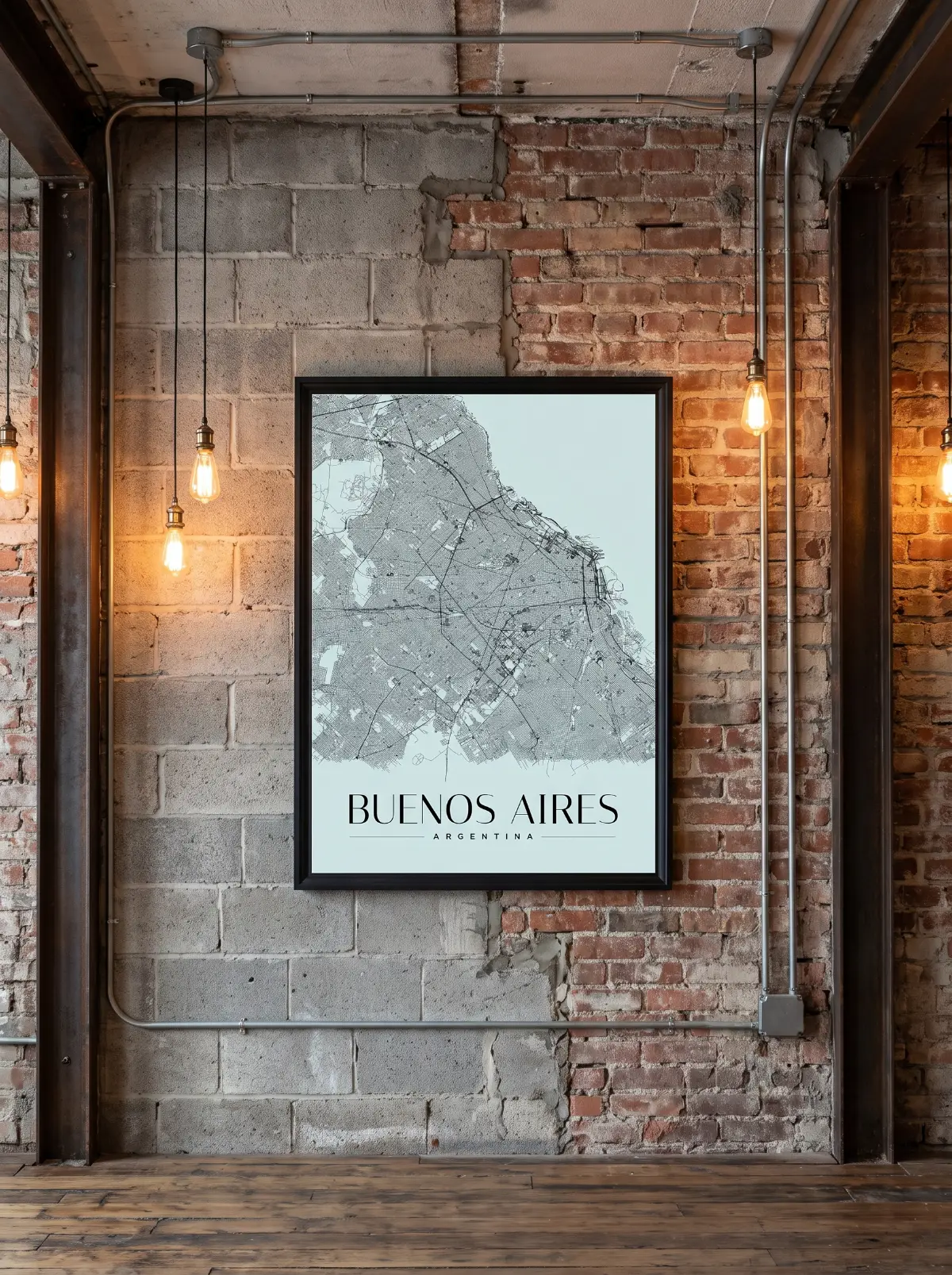 Póster mapa Buenos Aires