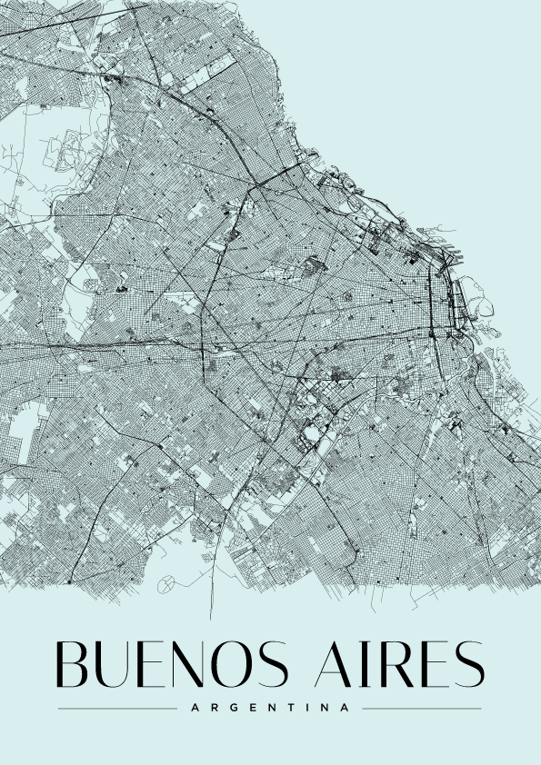 Póster mapa Buenos Aires