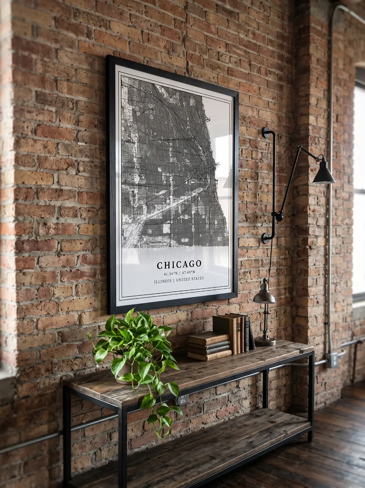 Póster mapa Chicago