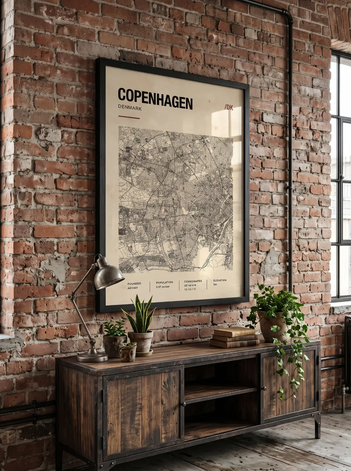 Póster mapa Copenhagen