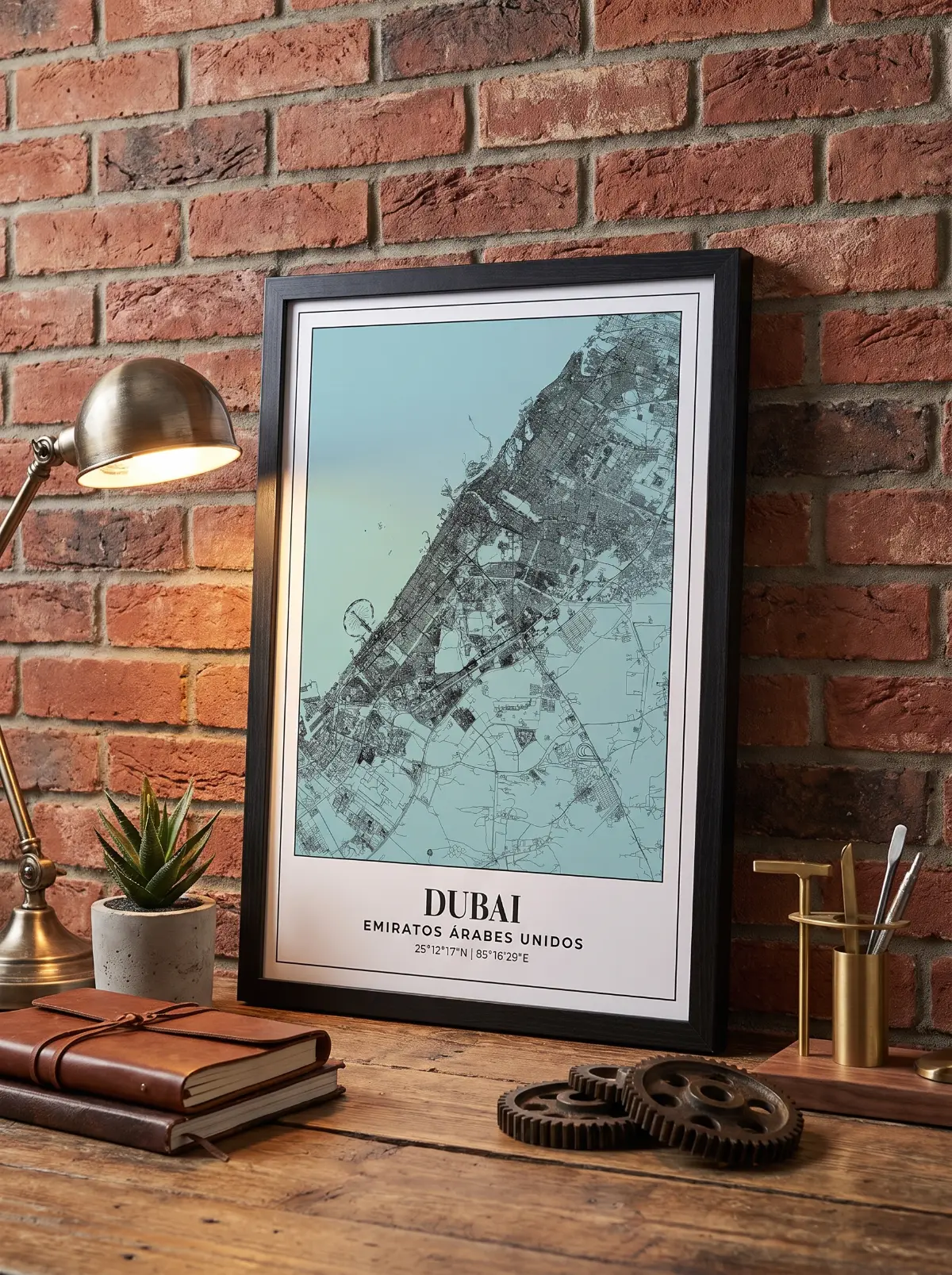 Póster mapa Dubai