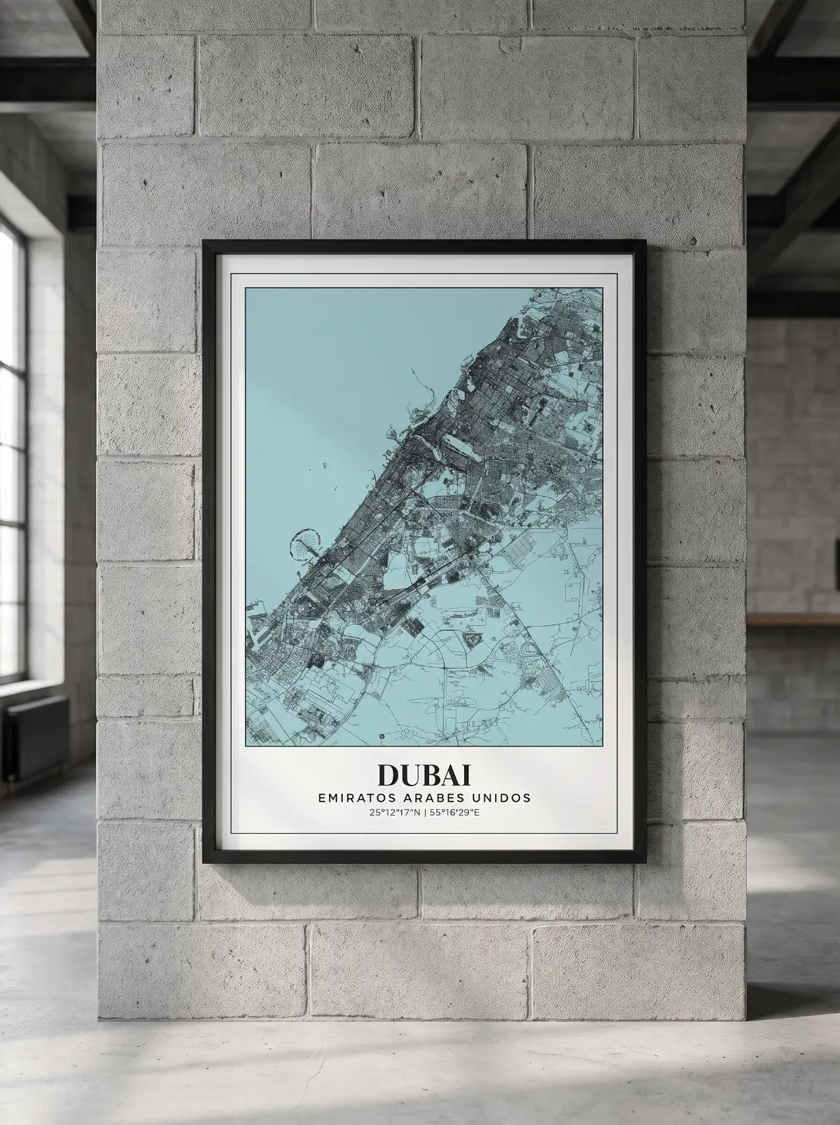 Póster mapa Dubai