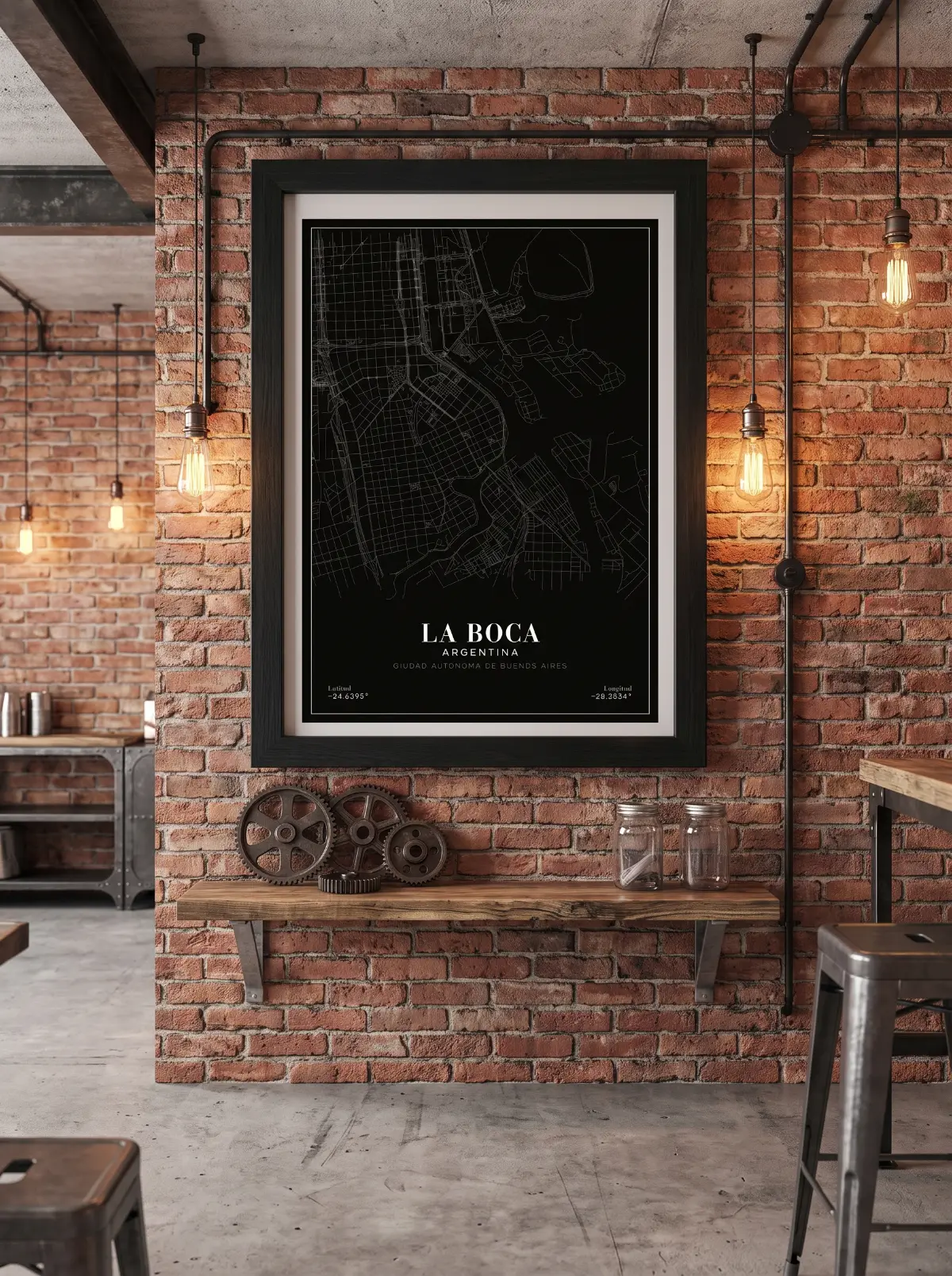 Póster mapa La Boca