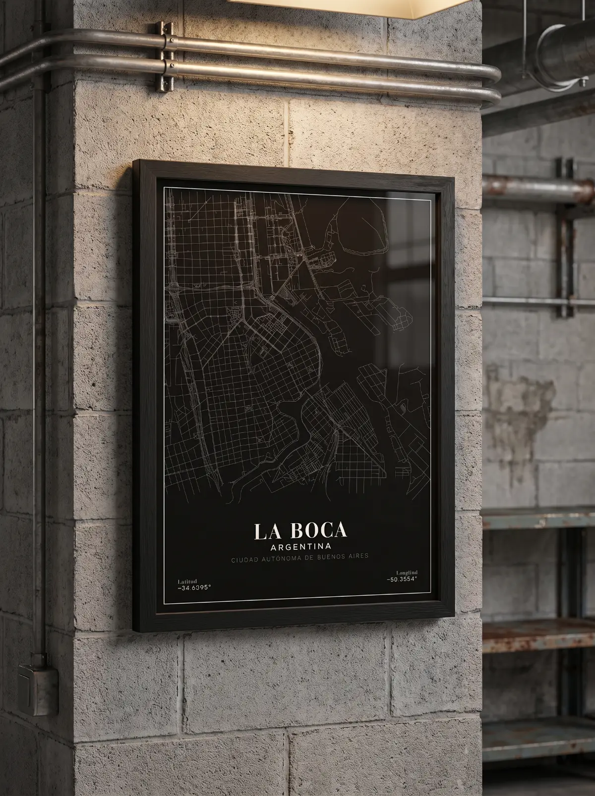 Póster mapa La Boca