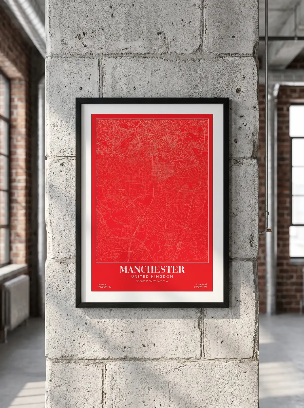 Póster mapa Manchester