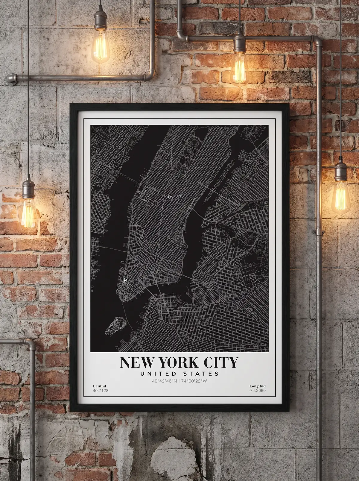 Póster mapa New York City