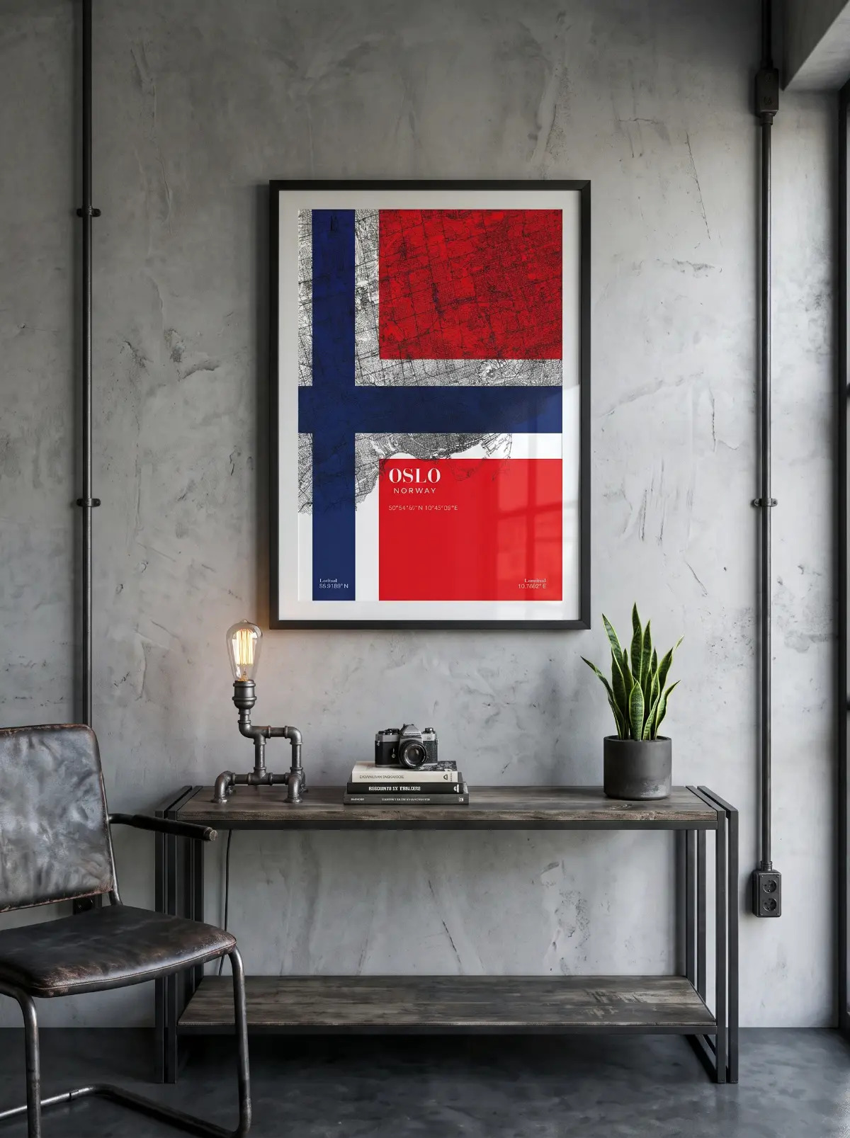 Póster mapa Oslo