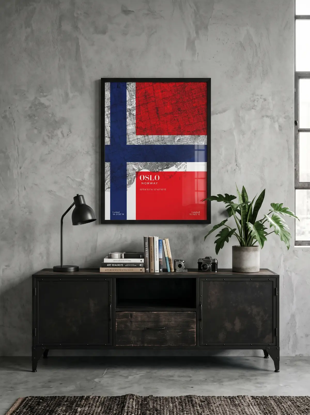 Póster mapa Oslo