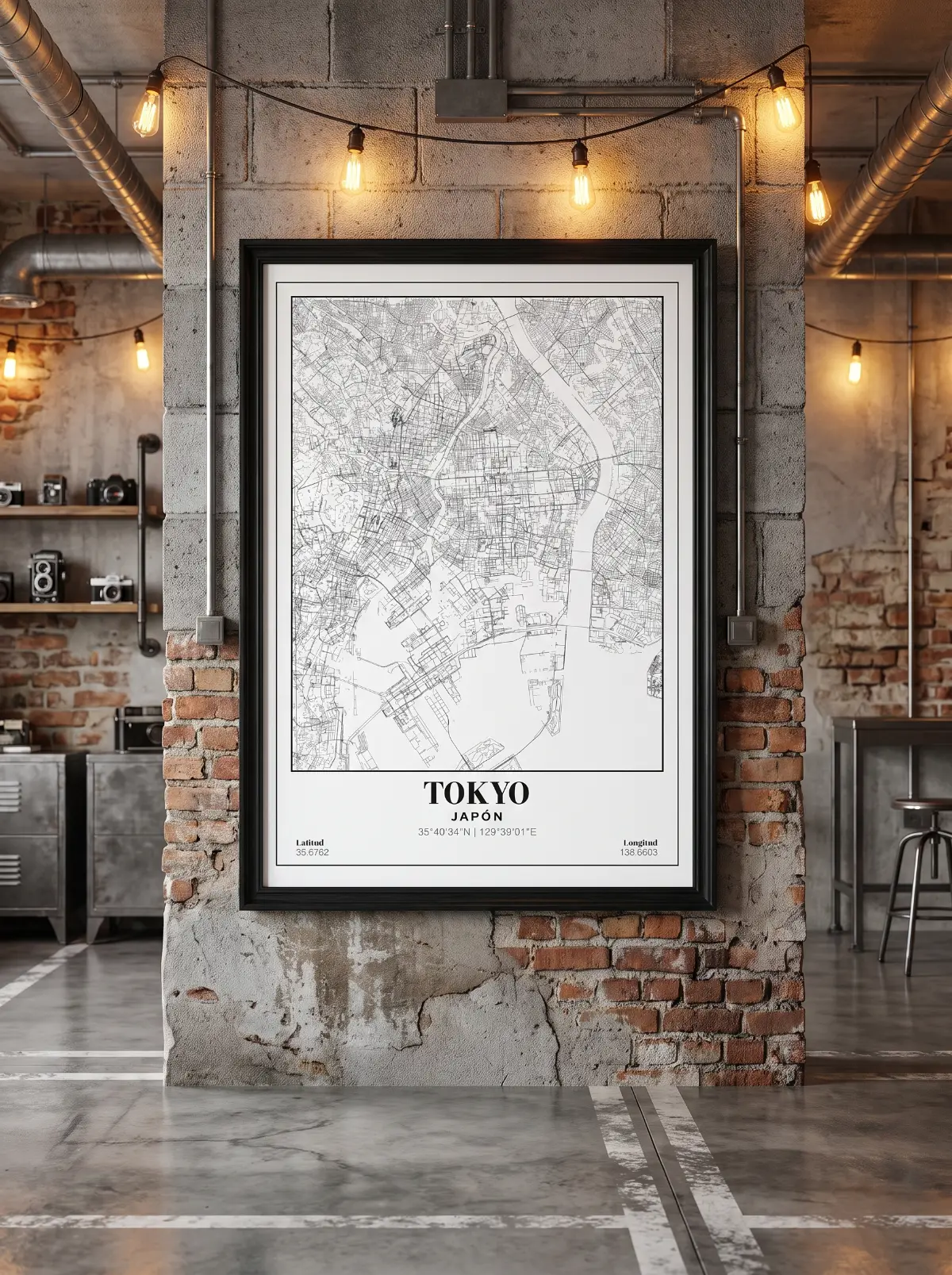 Póster mapa Tokyo