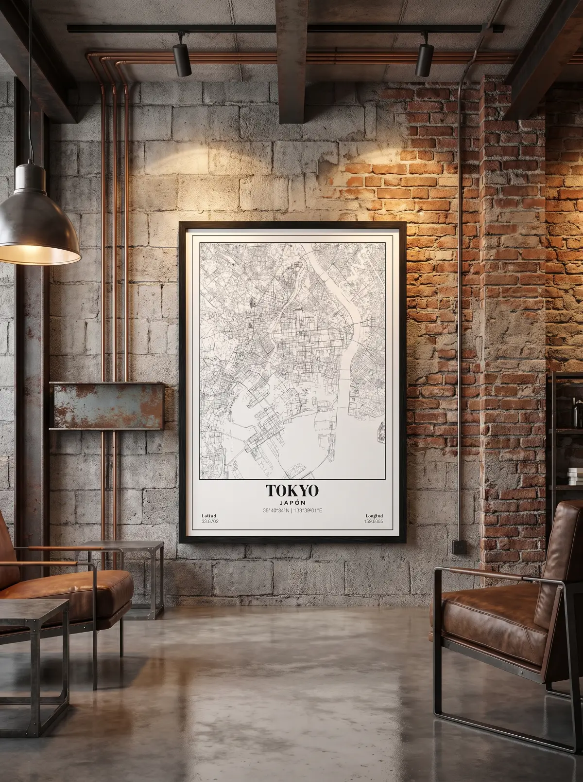 Póster mapa Tokyo