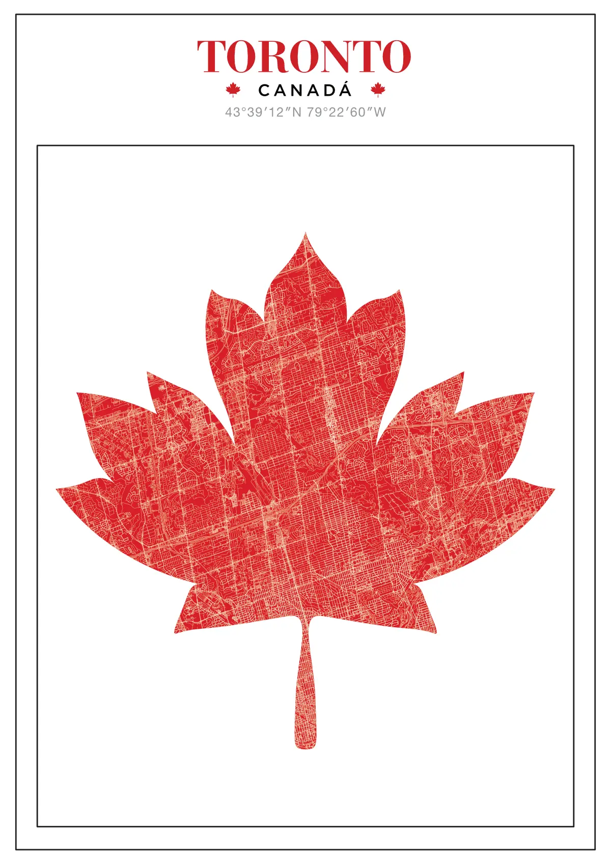 Póster mapa Toronto