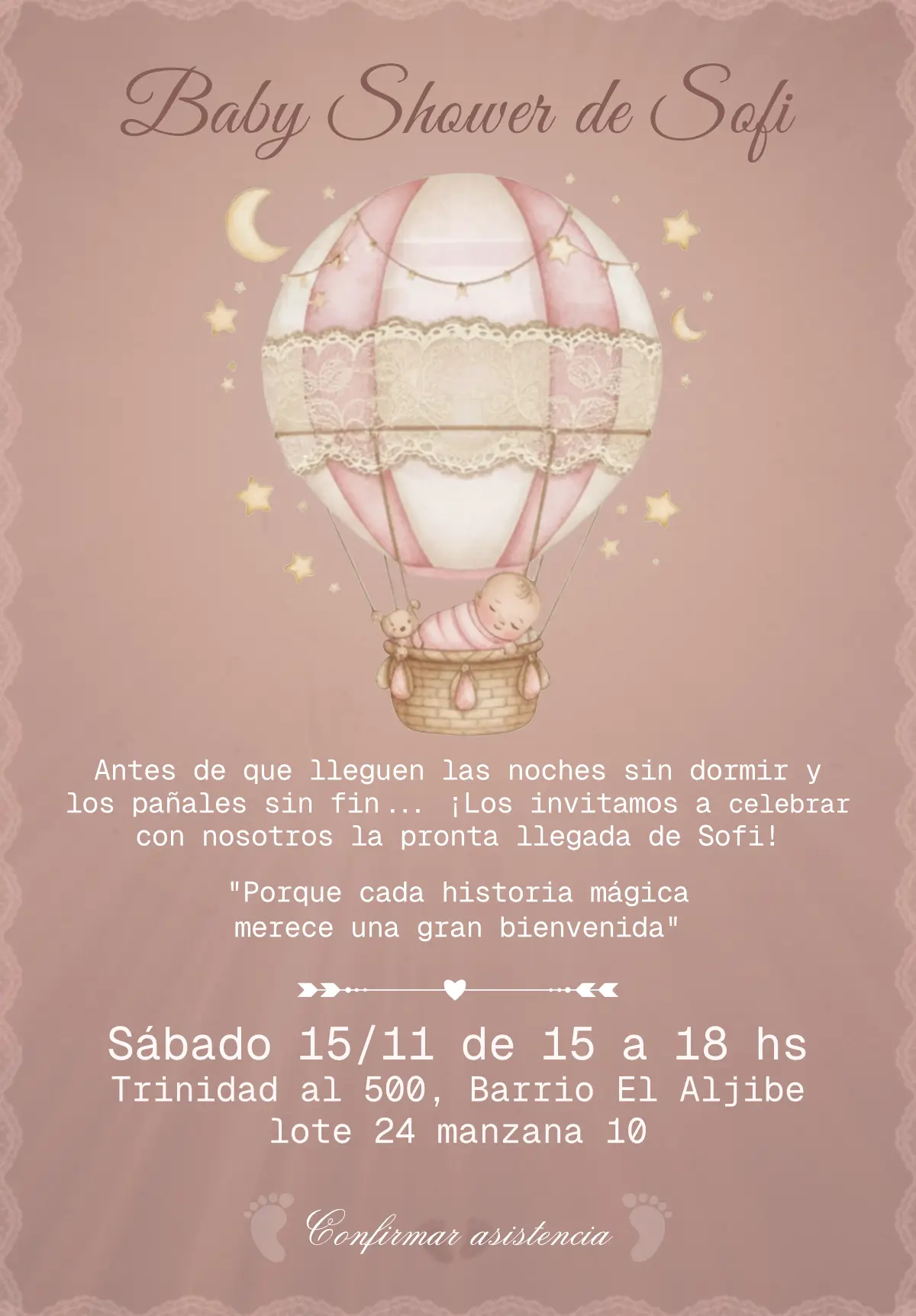 Tarjeta Baby Shower