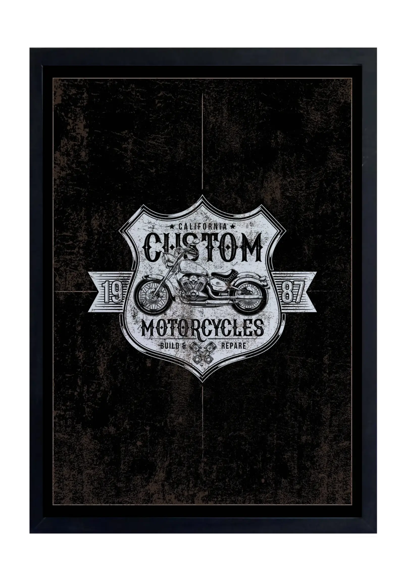 Custom Motorcycle blanca
