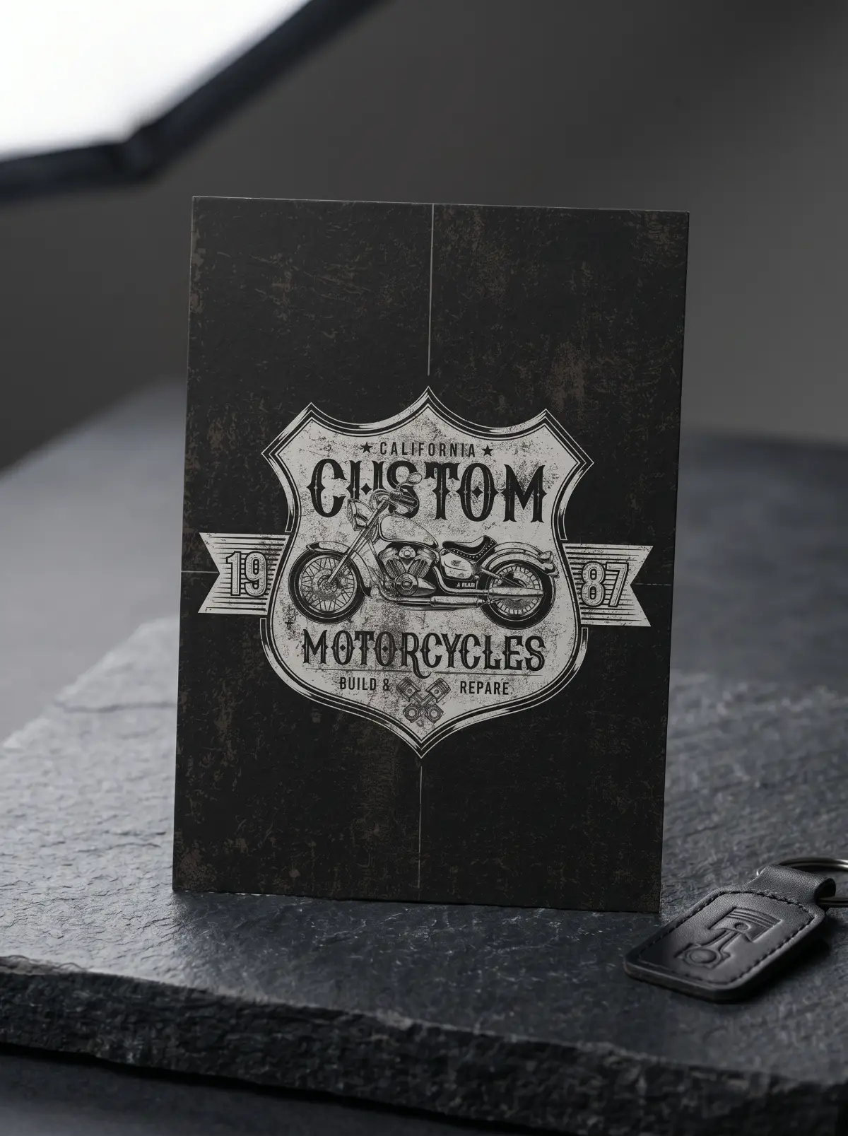 Custom Motorcycle blanca