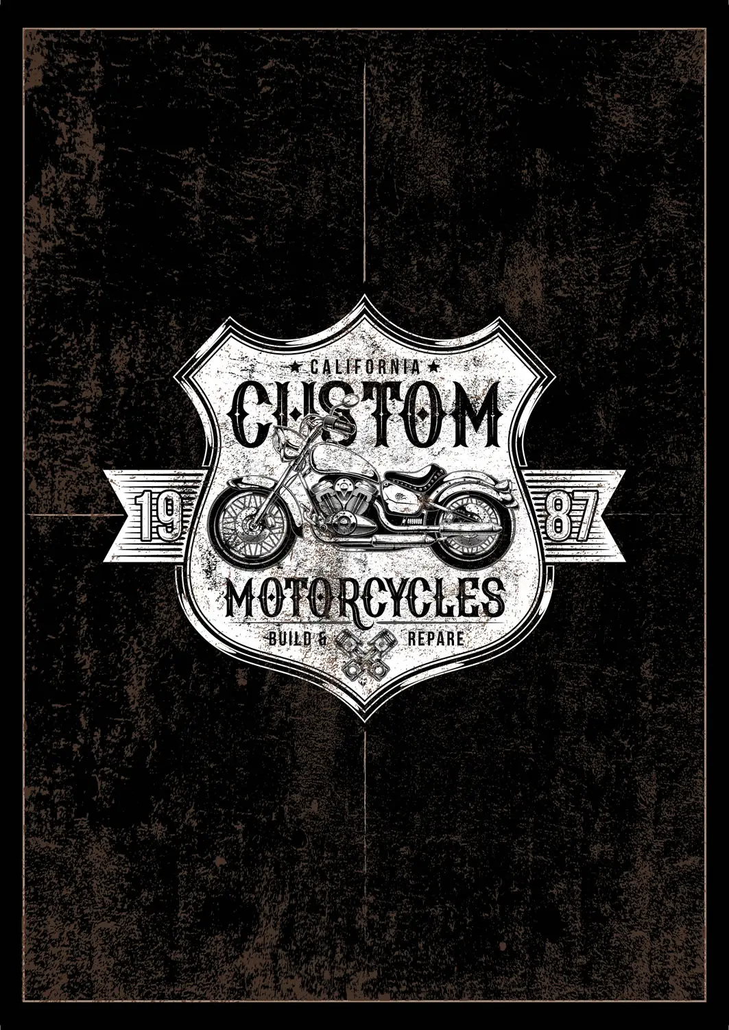 Custom Motorcycle blanca