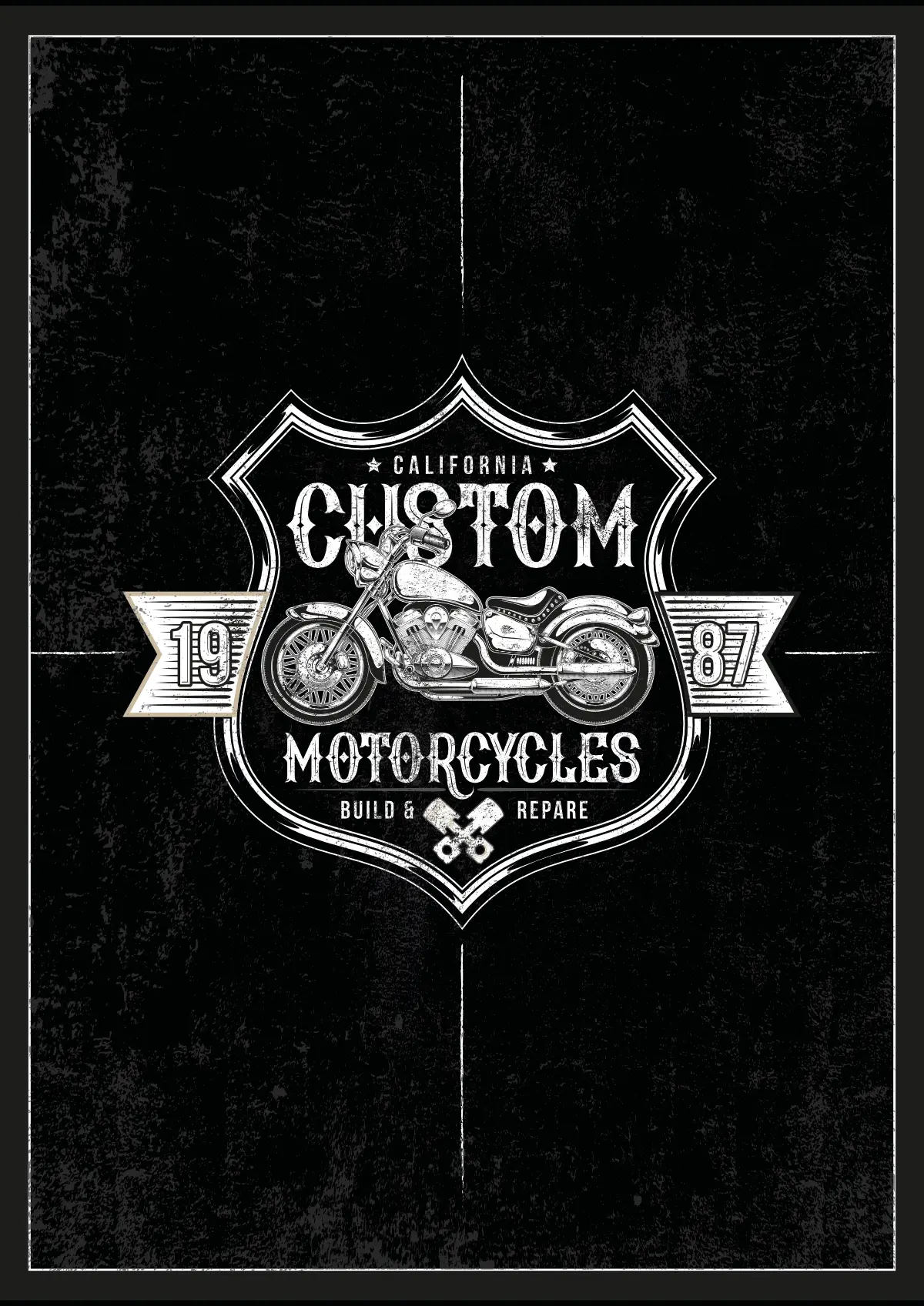 Custom Motorcycle blanca