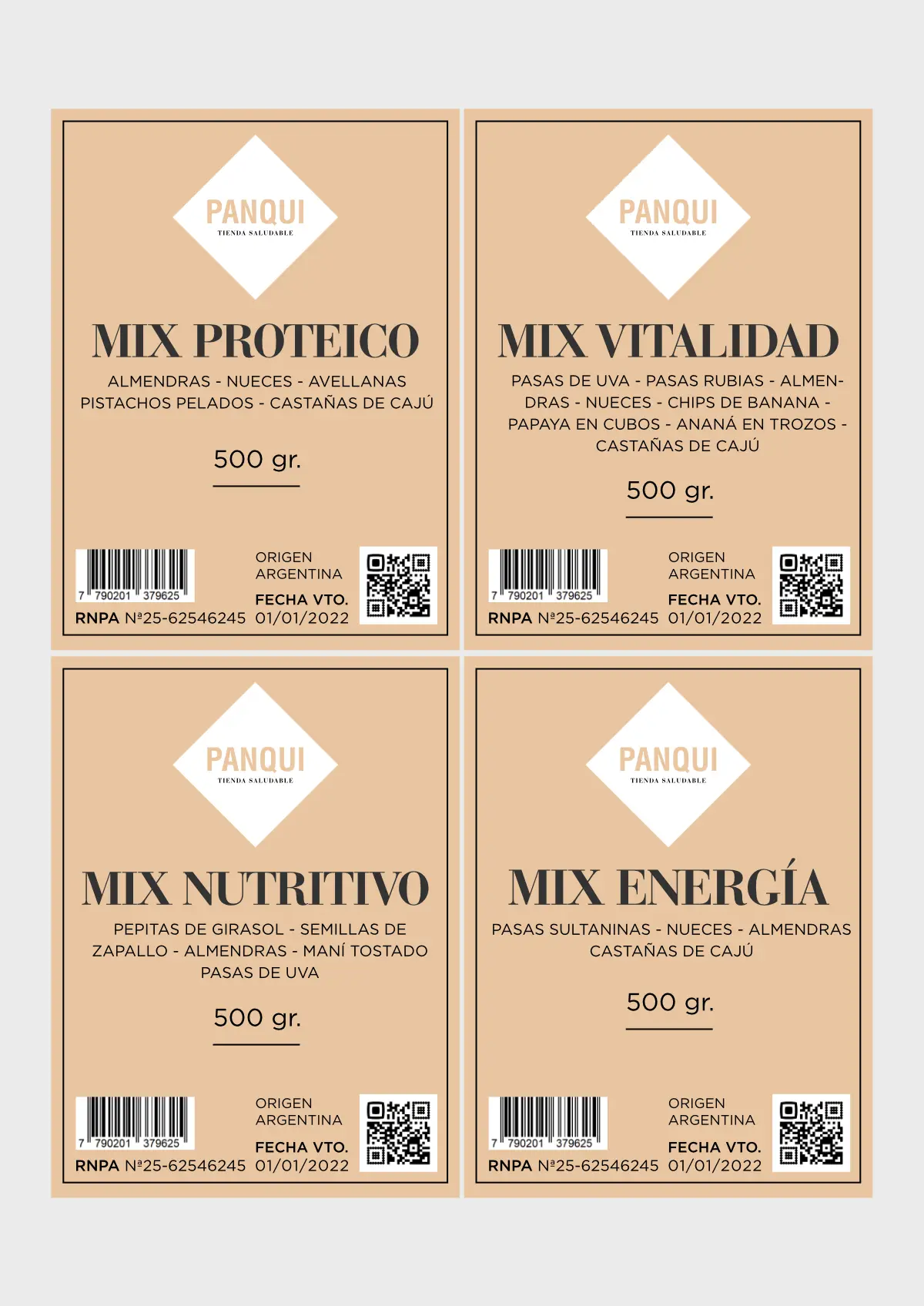 Etiquetas Panqui