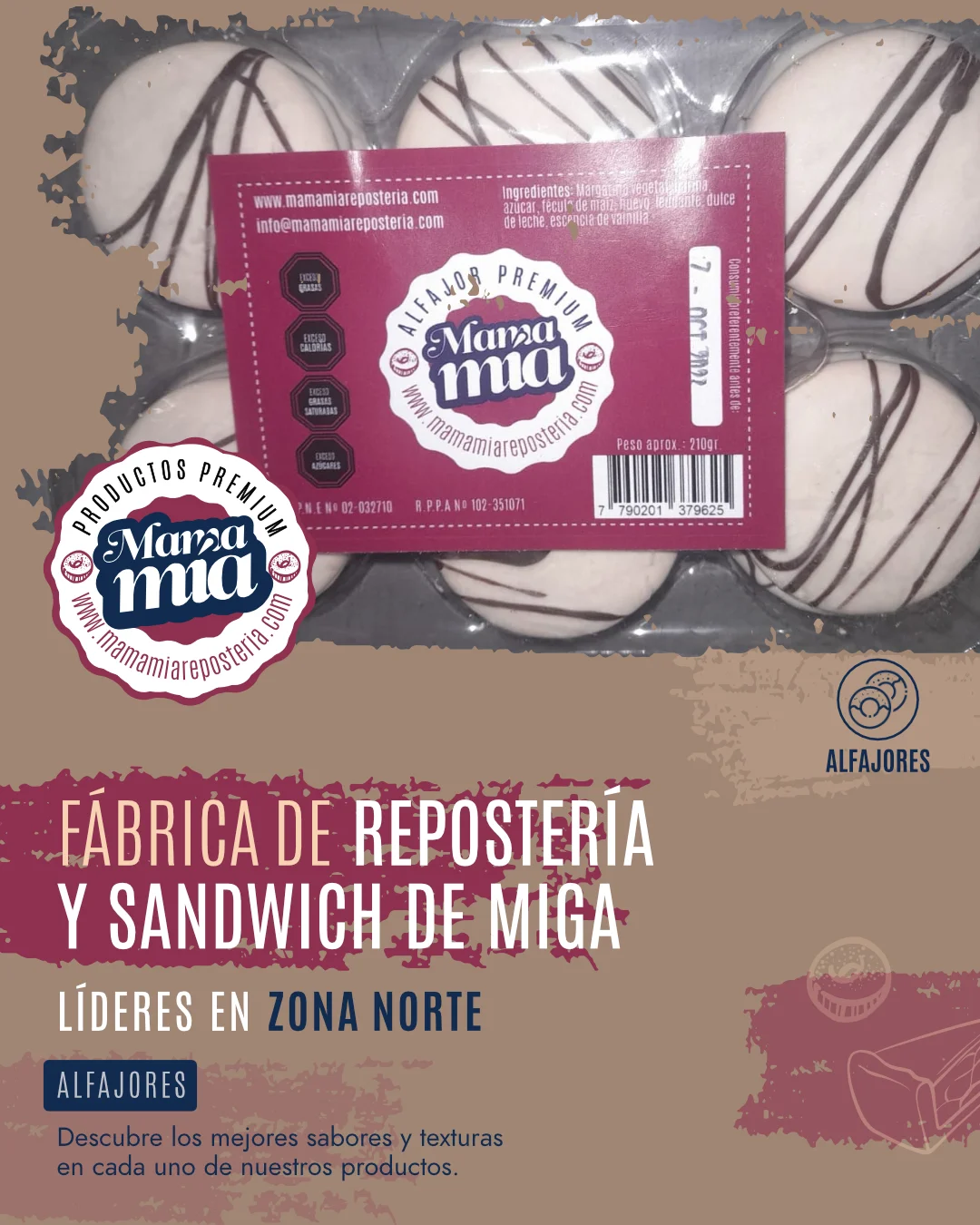 Flyers Mama Mía Repostería