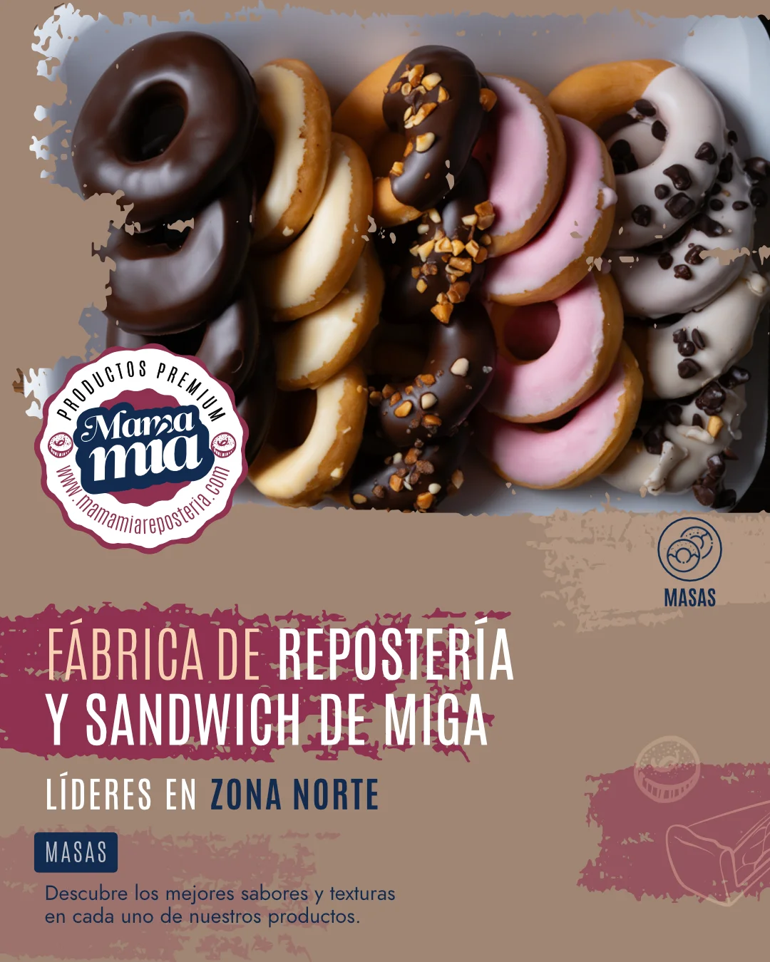 Flyers Mama Mía Repostería