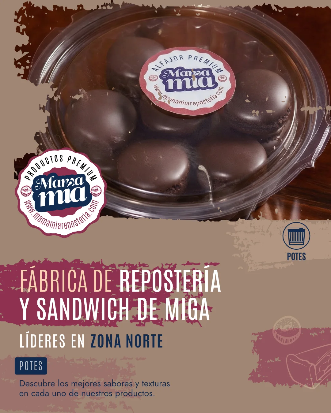 Flyers Mama Mía Repostería