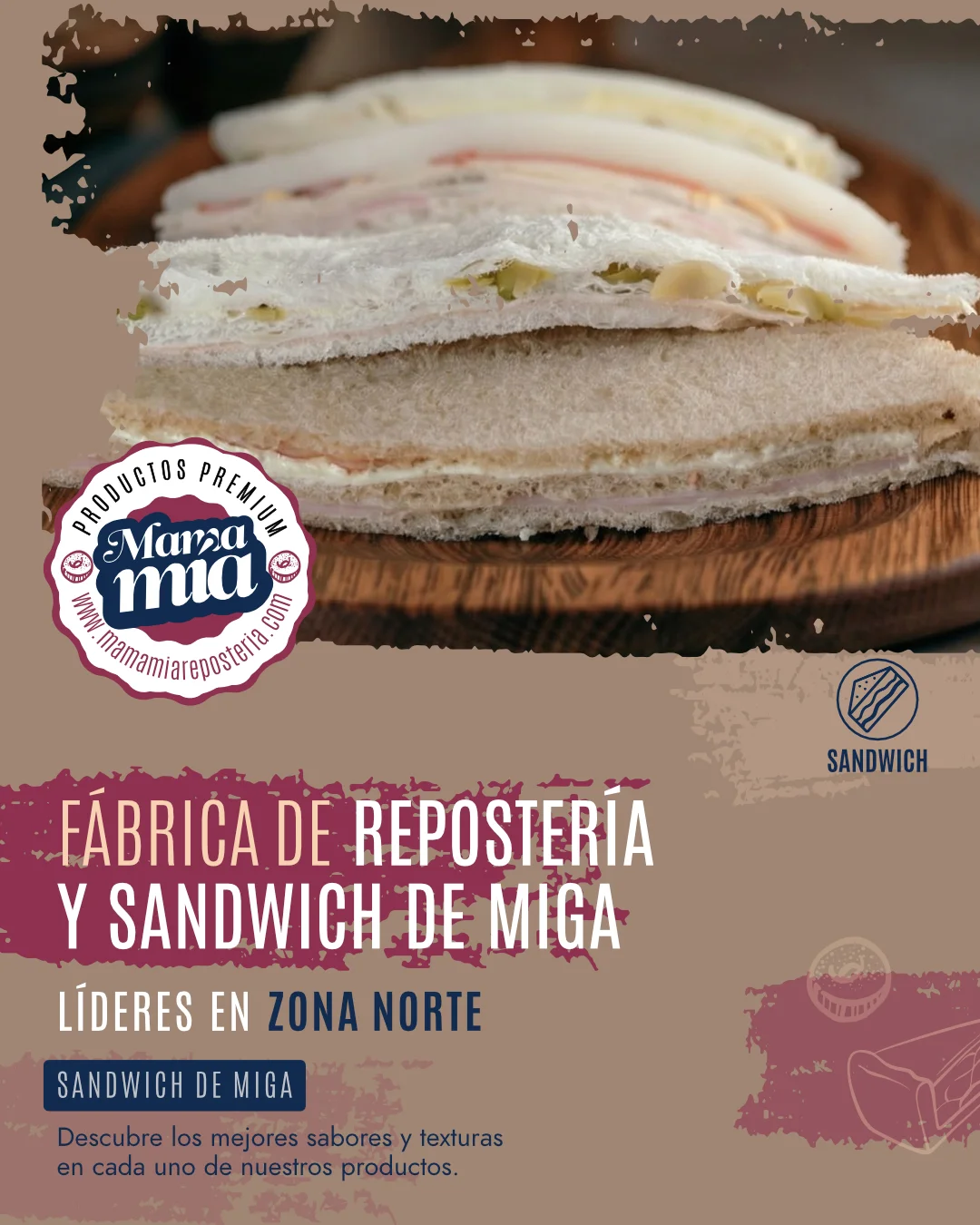Flyers Mama Mía Repostería