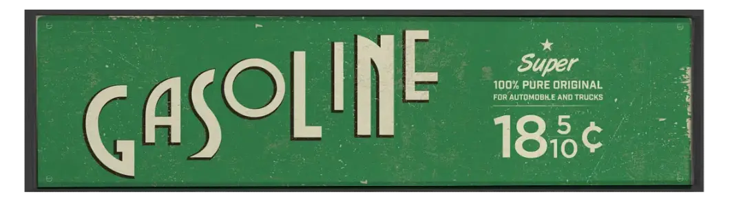 Gasoline verde 44×12