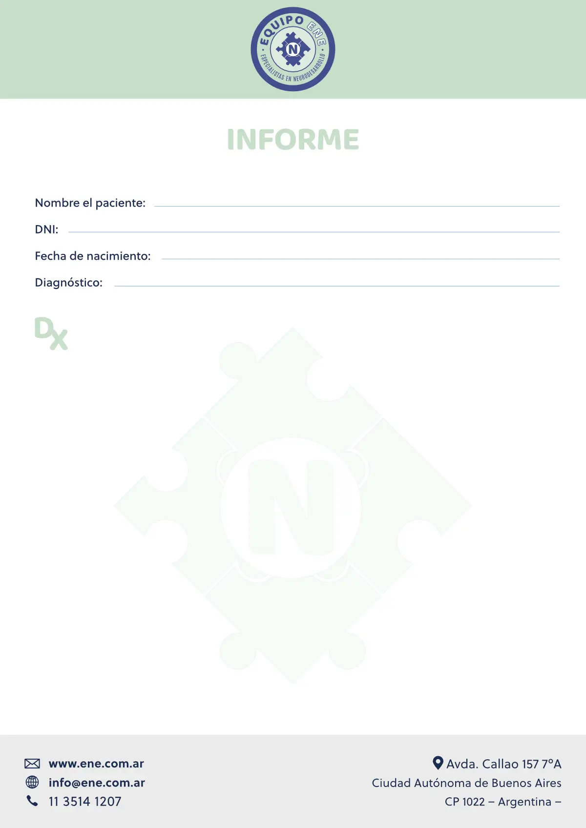 Hoja informe