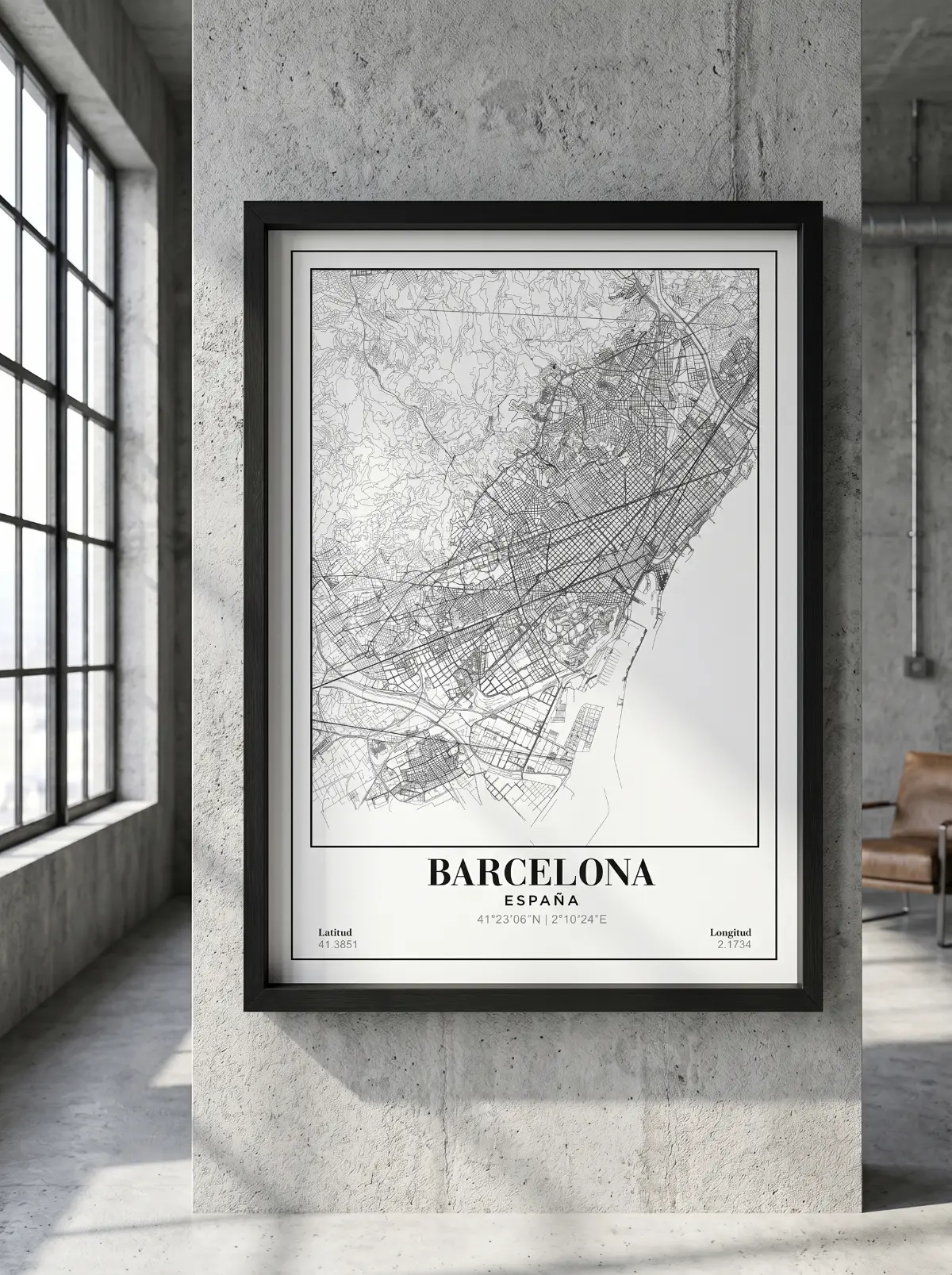 Poster mapa Barcelona