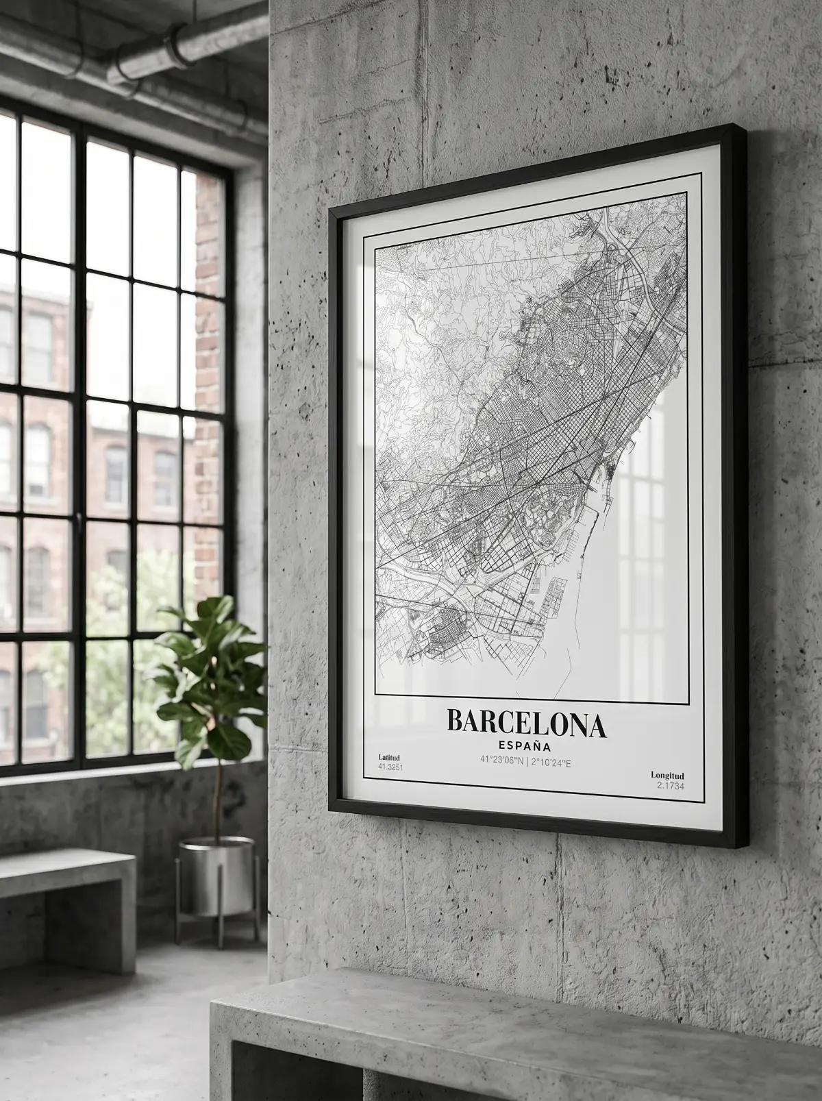 Poster mapa Barcelona