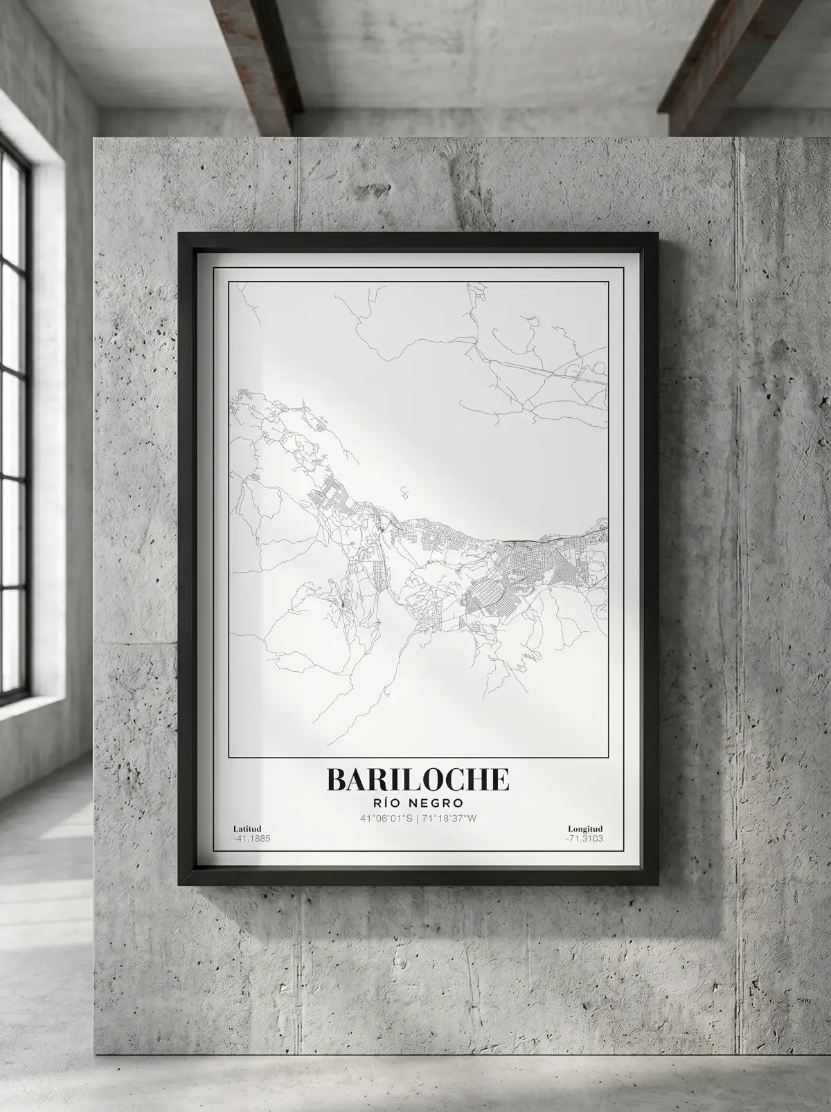 Póster mapa Bariloche