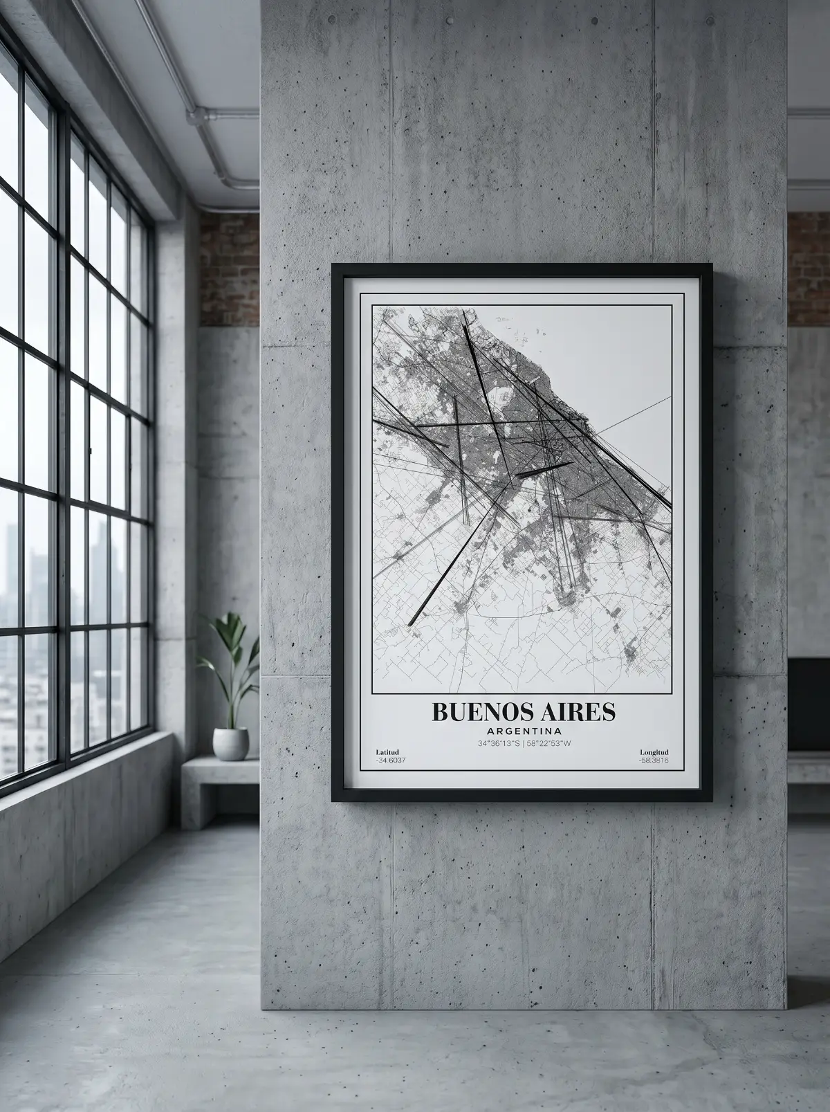 Póster mapa Buenos Aires