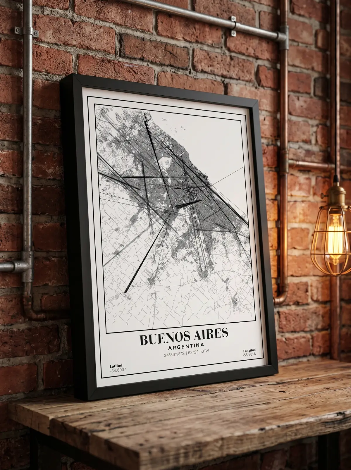 Póster mapa Buenos Aires