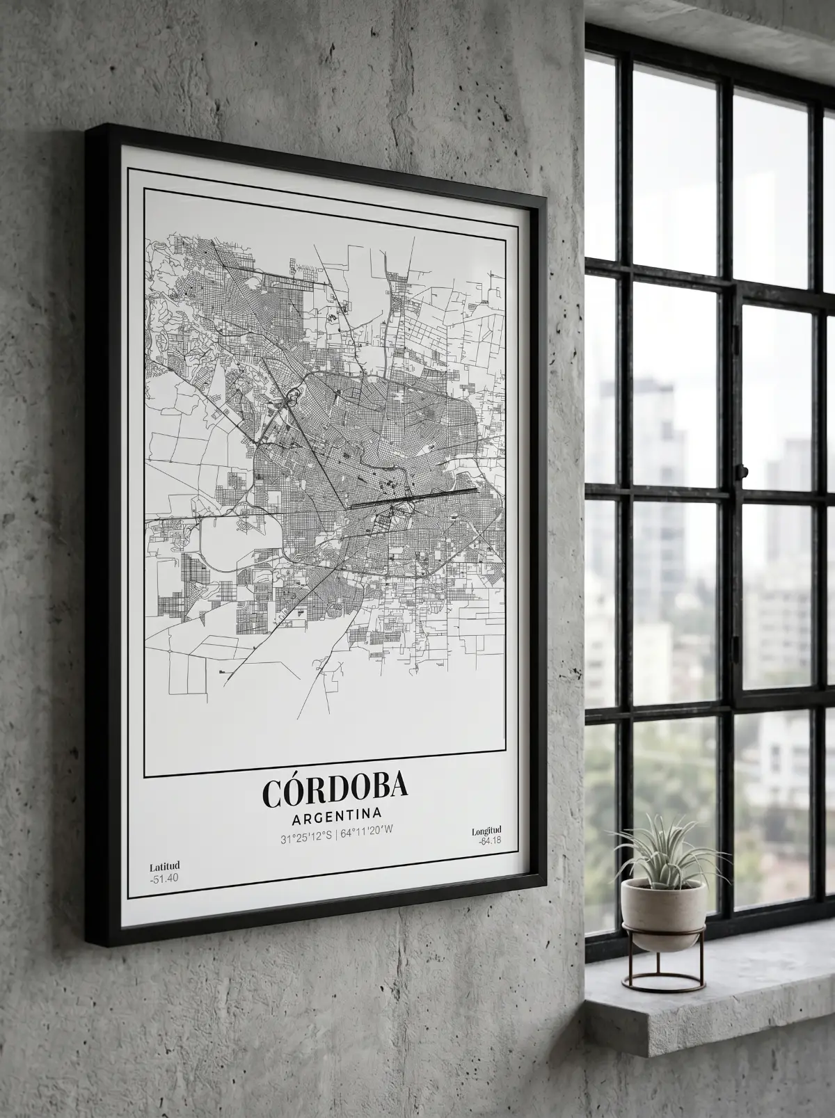 Póster mapa Córdoba
