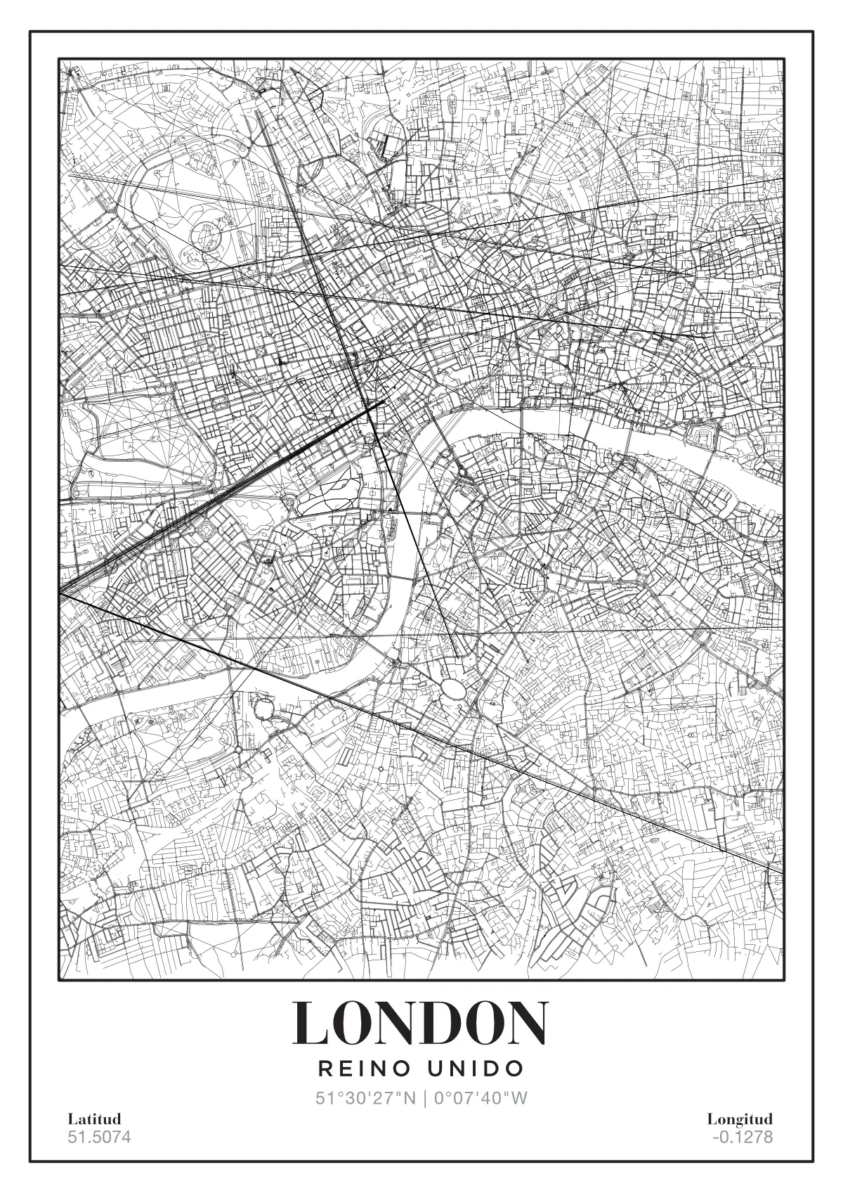 Póster mapa London