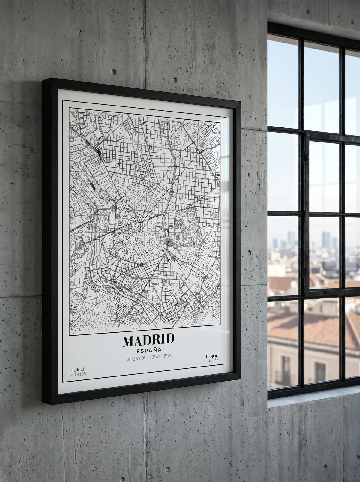 Póster mapa Madrid
