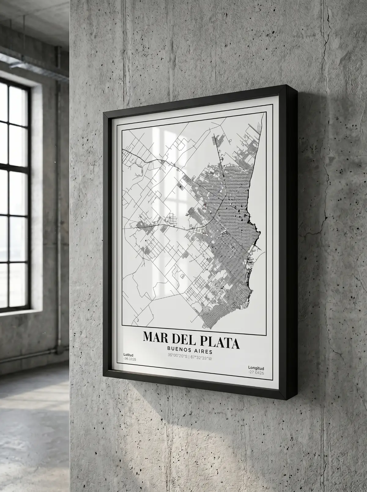 Póster mapa Mar del Plata