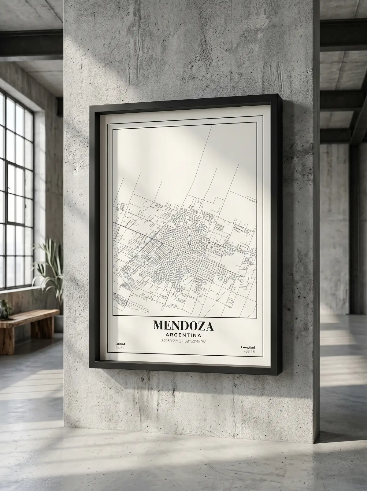 Póster mapa Mendoza
