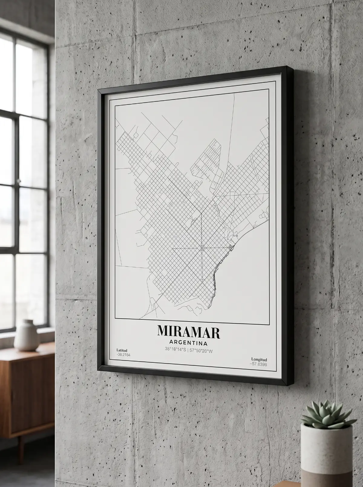 Póster mapa Miramar
