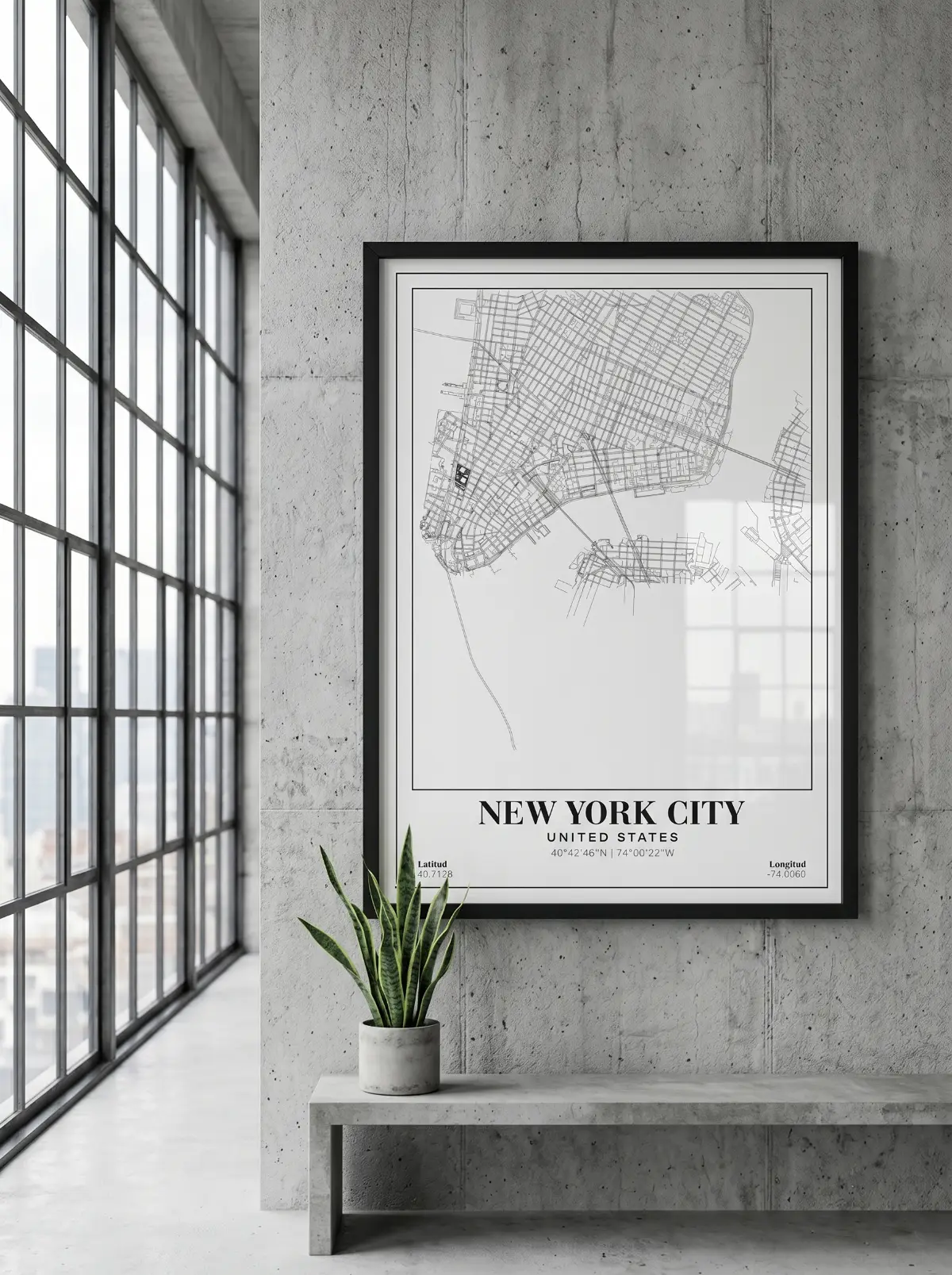 Póster mapa New York City