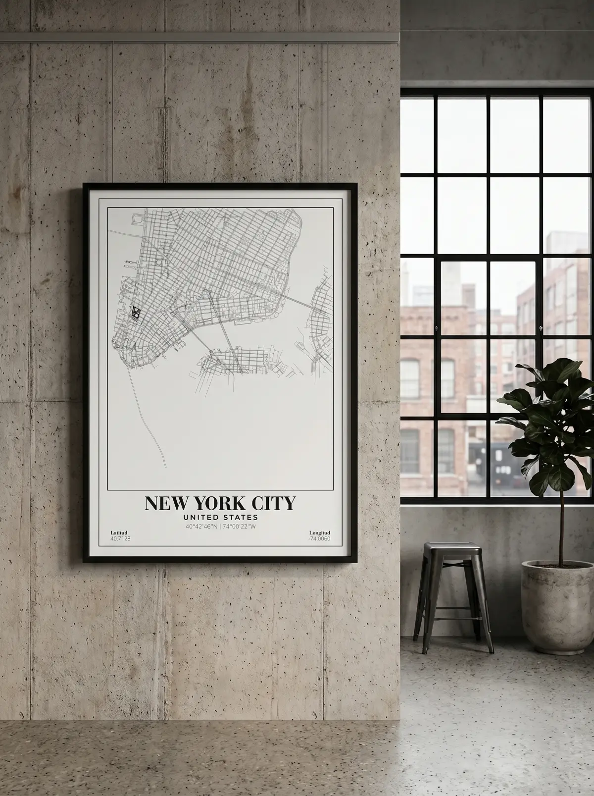 Póster mapa New York City