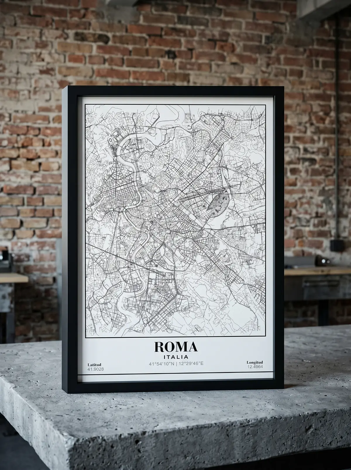Póster mapa Roma