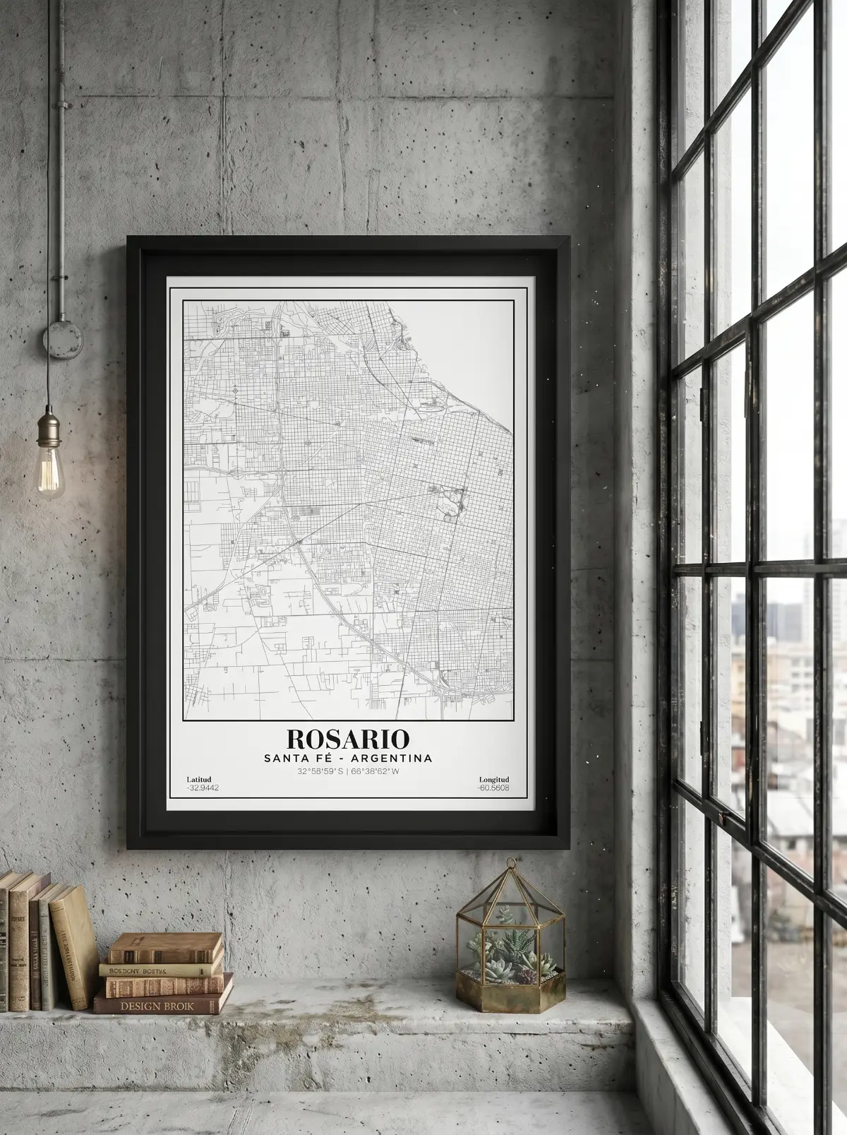 Póster mapa Rosario