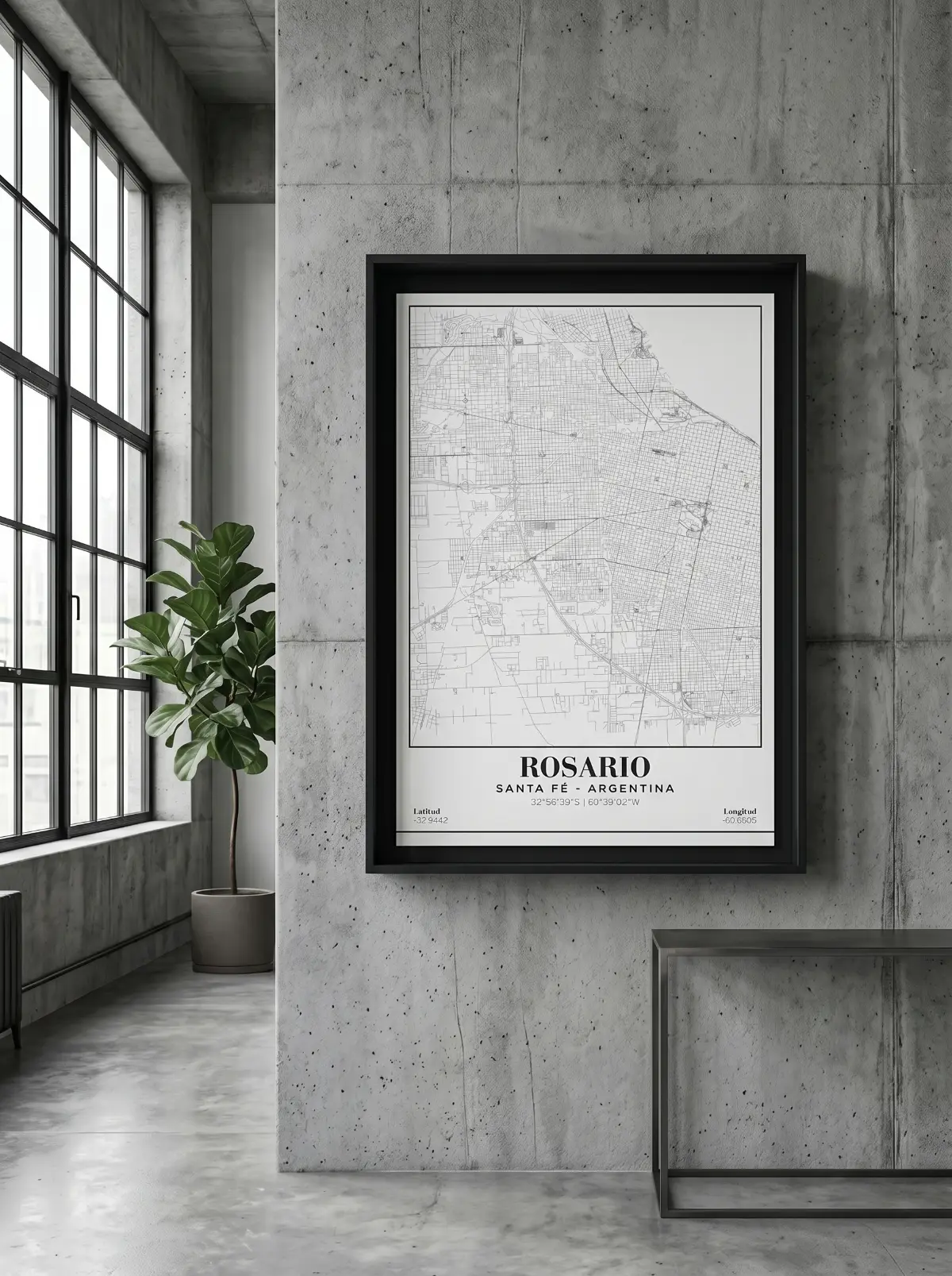Póster mapa Rosario