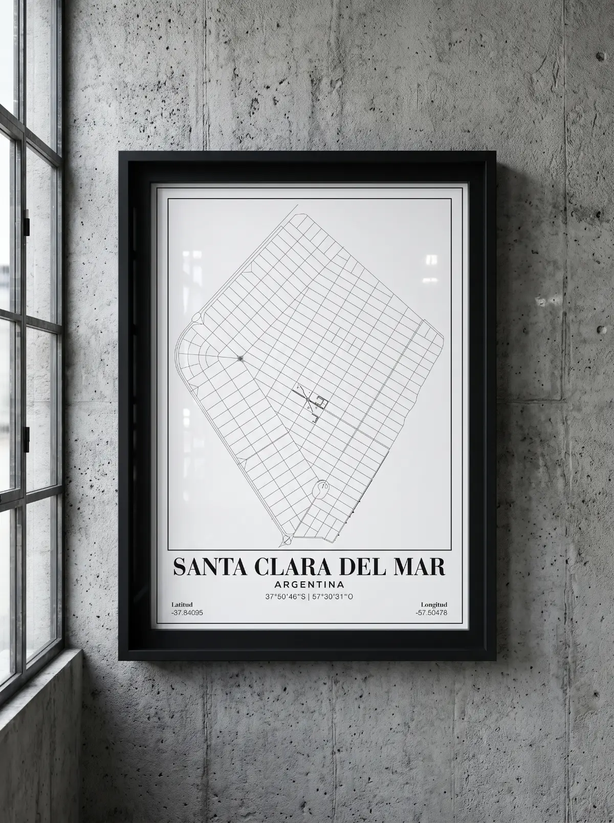 Póster mapa Santa Clara