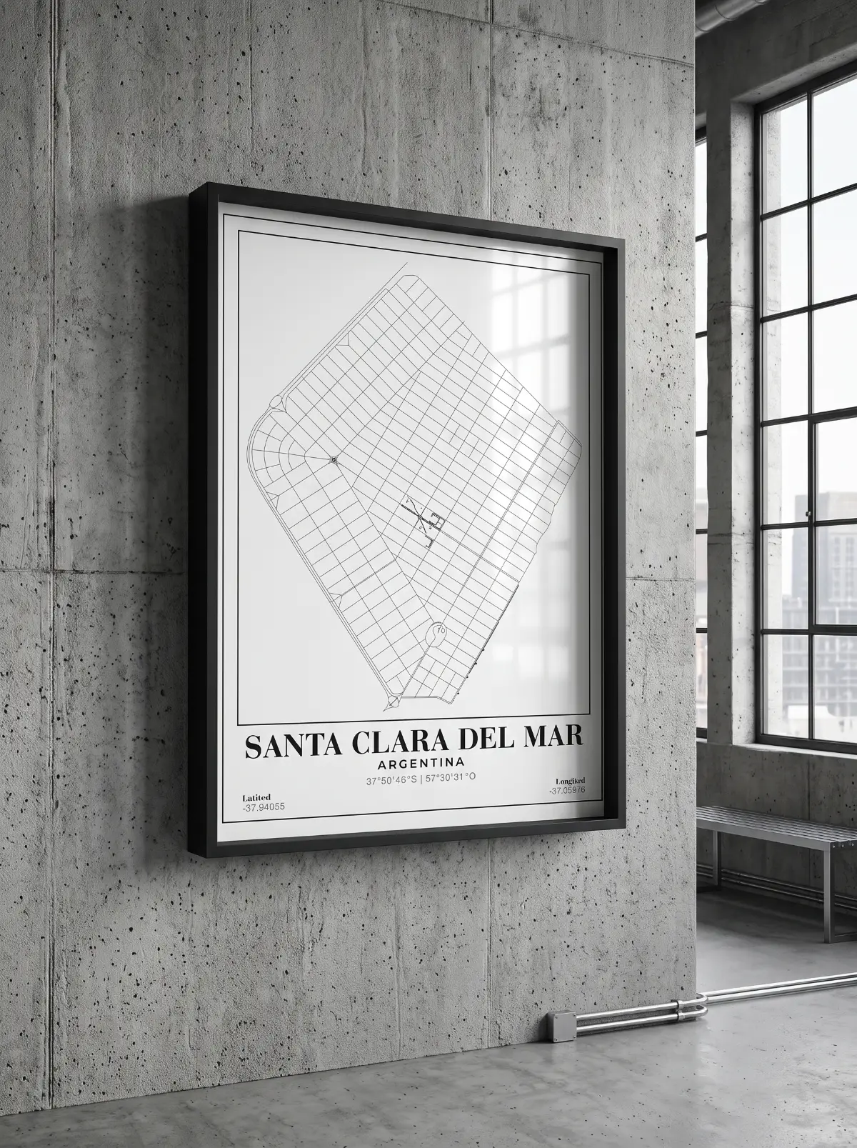 Póster mapa Santa Clara