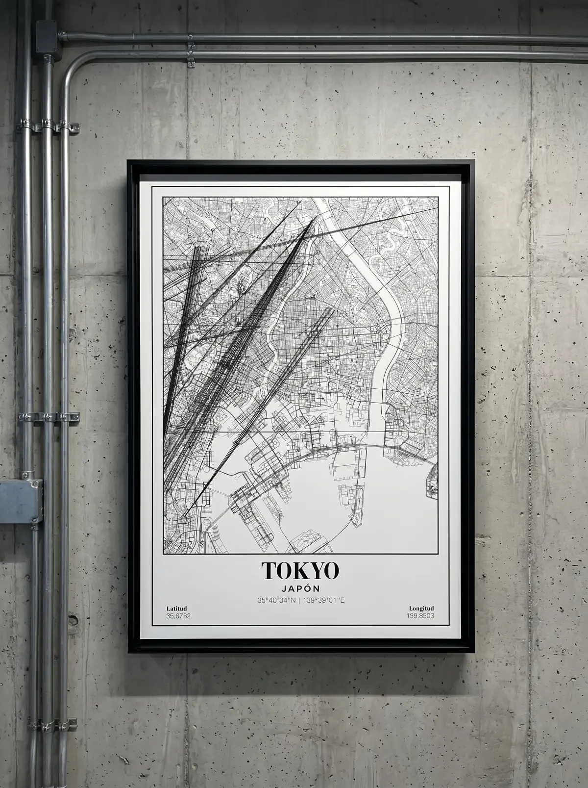 Póster mapa Tokyo
