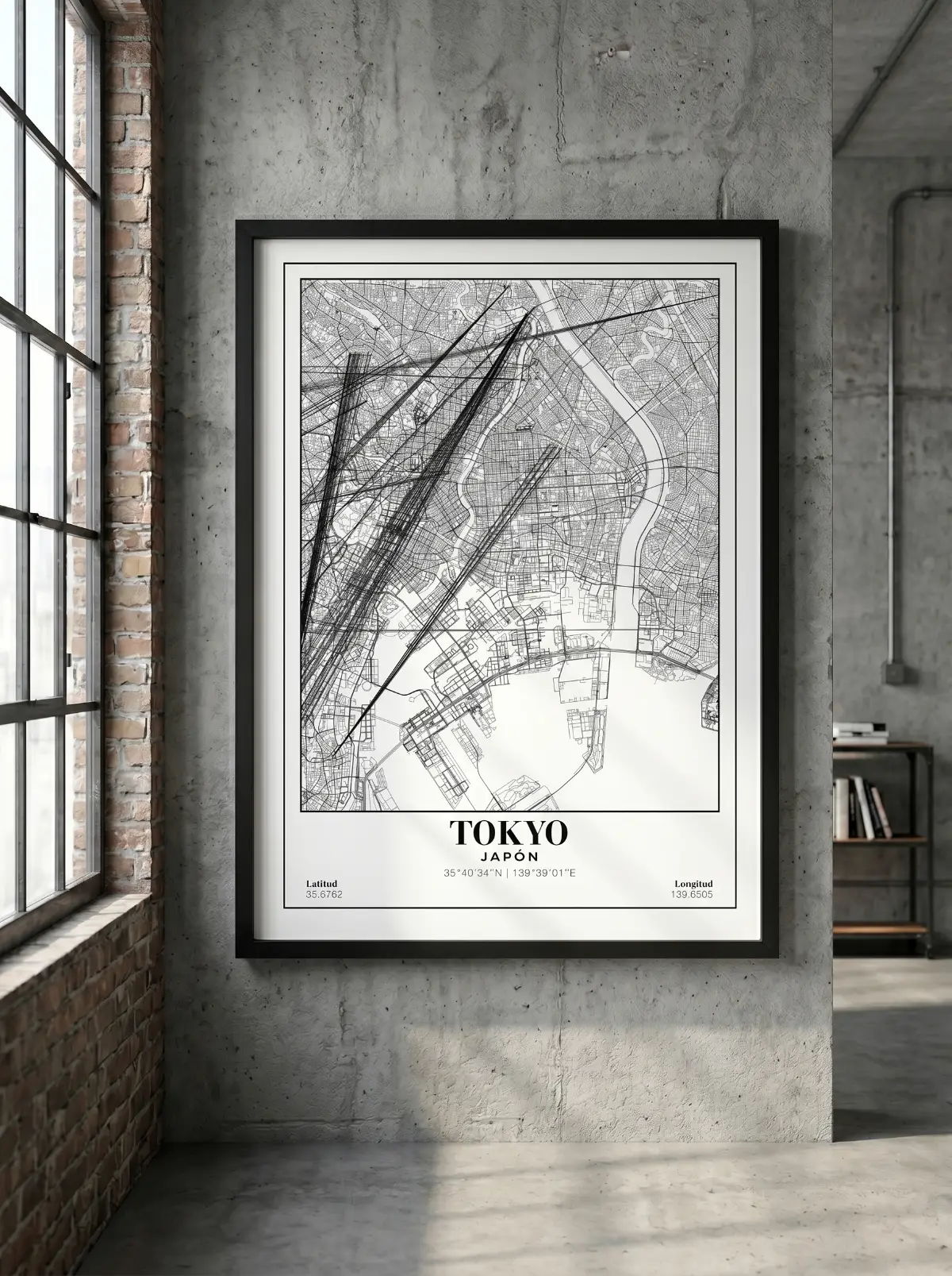 Póster mapa Tokyo